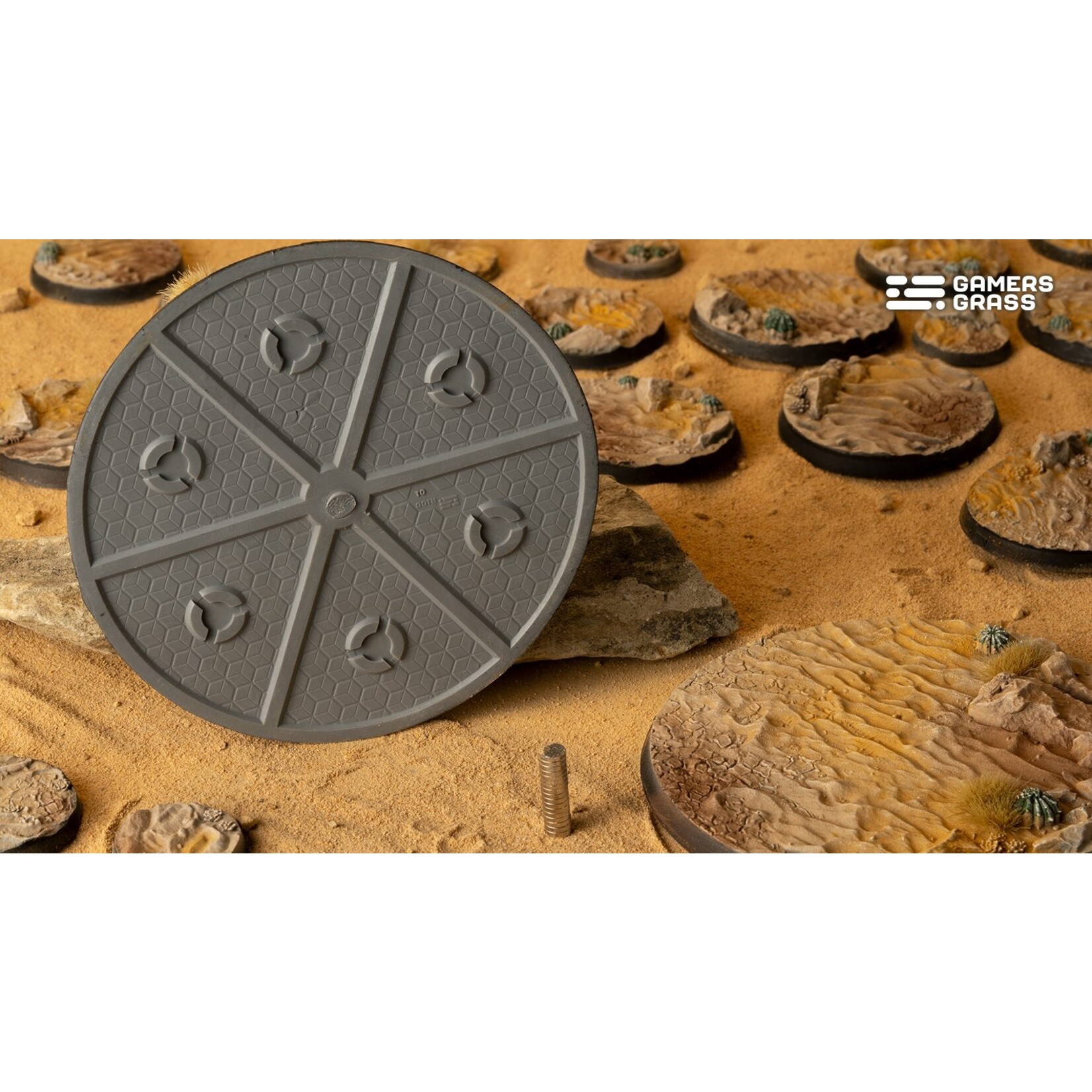 Gamers Grass Deserts of Maahl Bases Pre-Painted (1x 100mm Round)