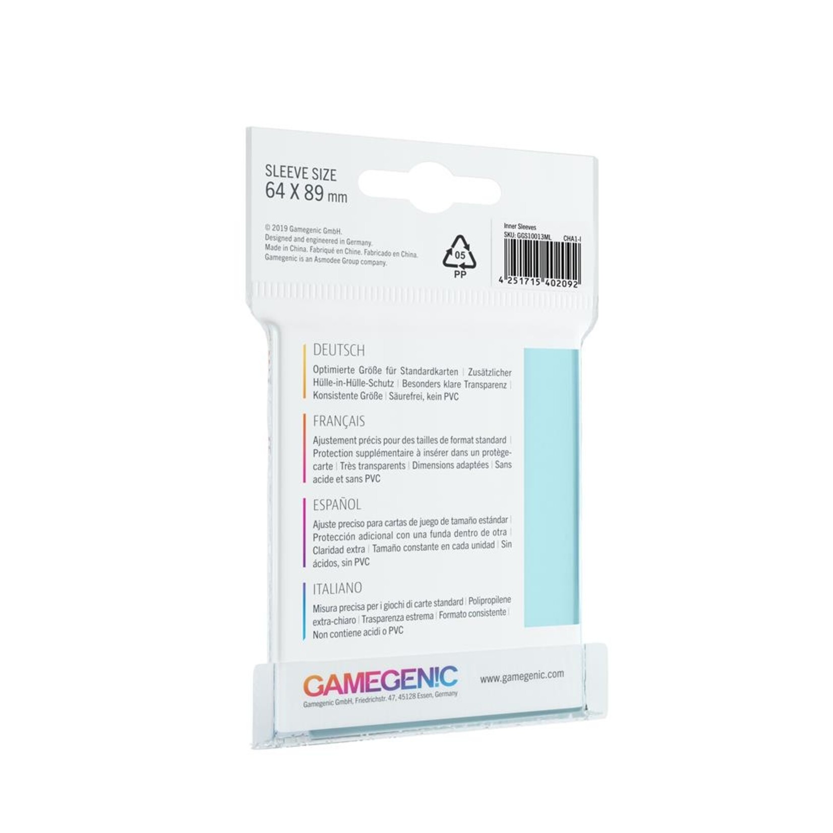 Gamegenic Gamegenic Standard Size Inner Sleeves (100)