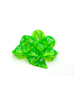 Chessex Chessex 8-Die set Lab Dice Translucent Rad Green/White