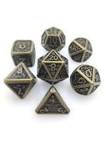 Royal Eagle Metalen RPG Dice Set Plated Goud/Zwart