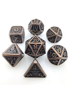 Royal Eagle Metalen RPG Dice Set Plated Brons/Zwart