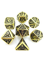 Royal Eagle Metalen RPG Dice Set Goud/Zwart