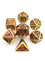 Royal Eagle Metalen RPG Dice Set Goud/Rood