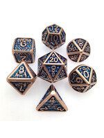 Royal Eagle Metalen RPG Dice Set Koper/Blauw