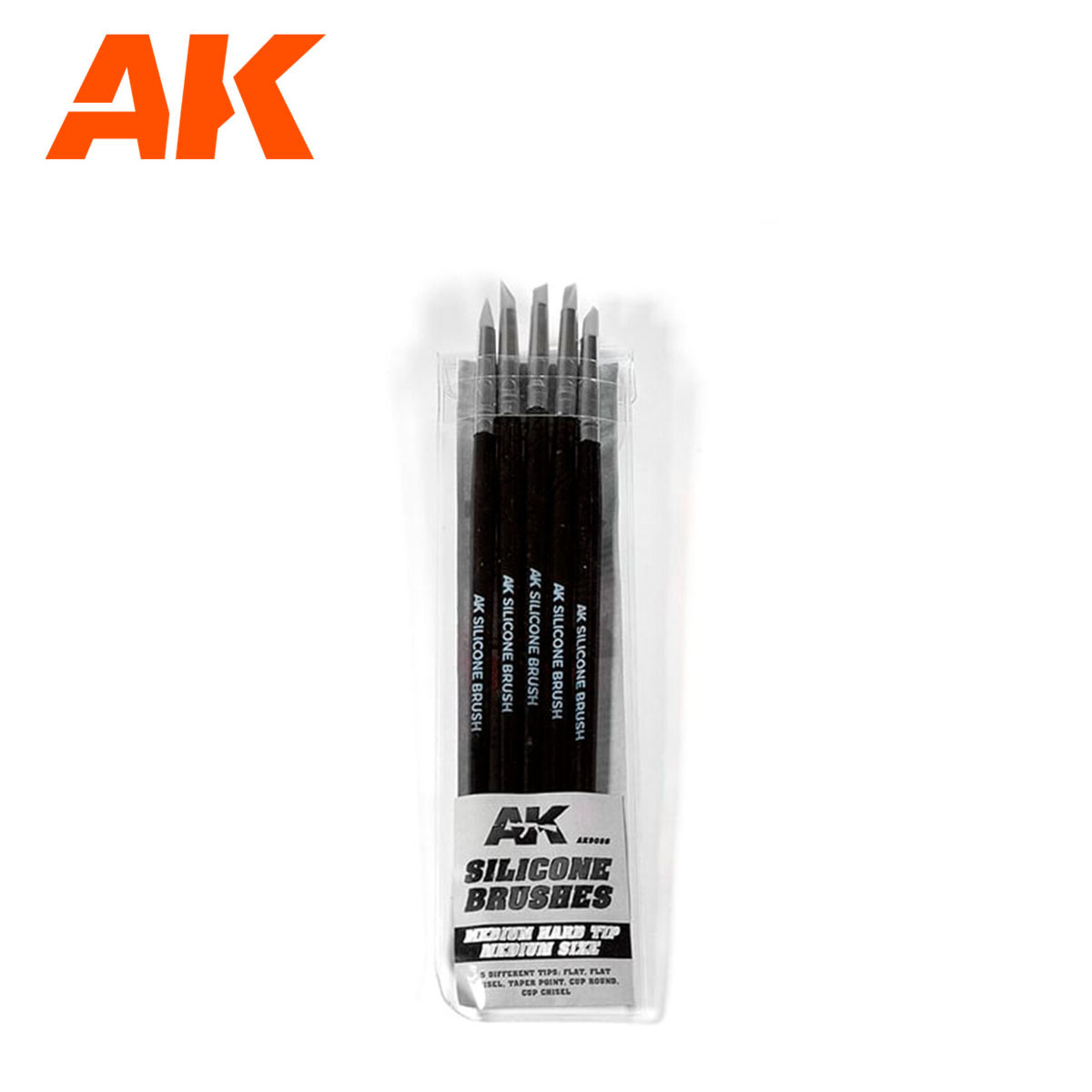 AK Interactive AK Silicone Brushes Medium Tip Medium Size