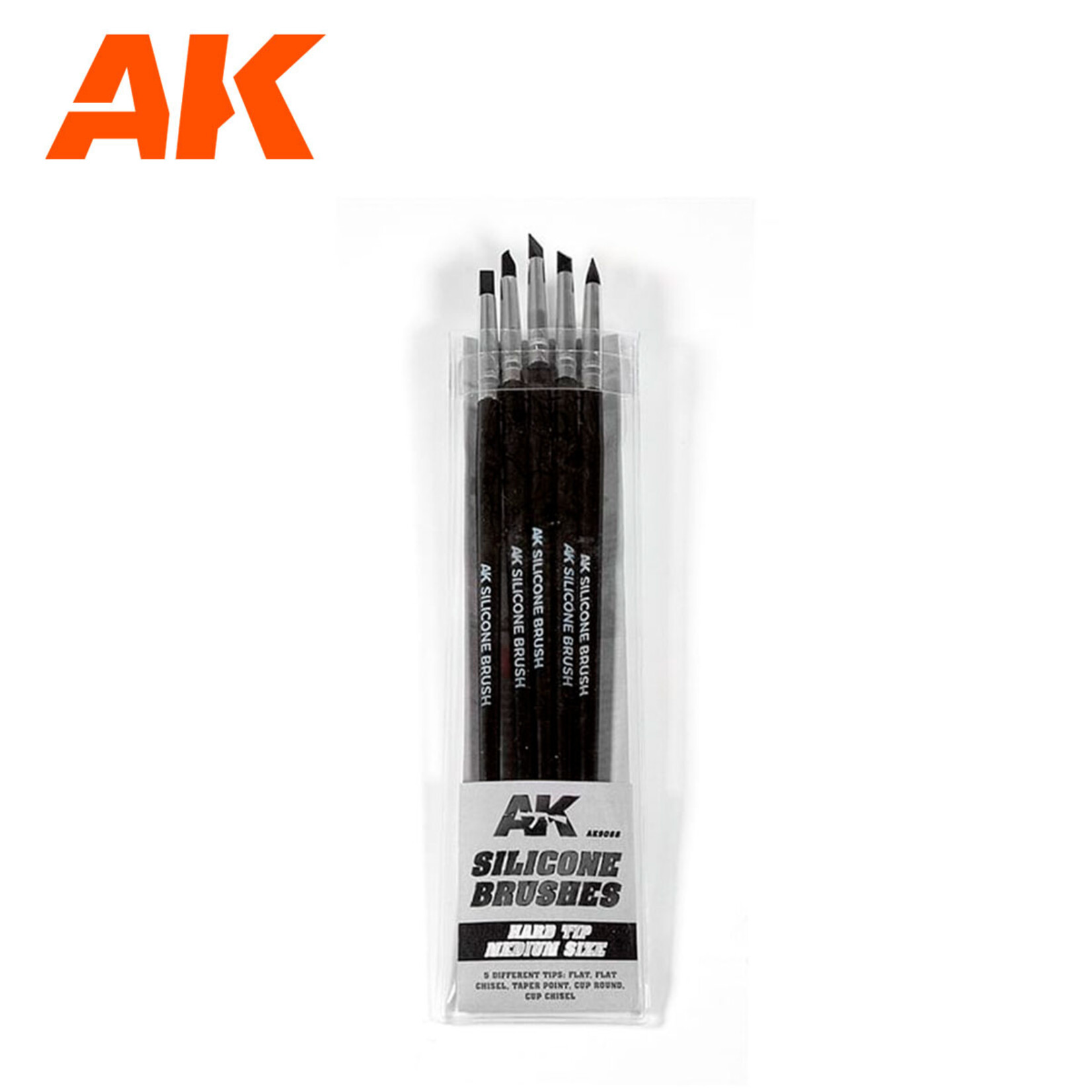 AK Interactive AK Silicone Brushes Hard Tip Medium Size