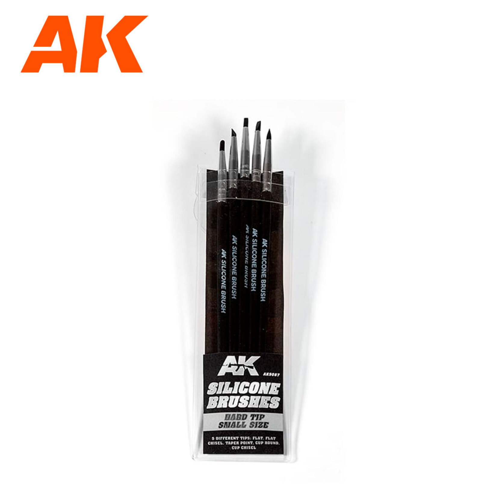 AK Interactive AK Silicone Brushes Hard Tip Small Size