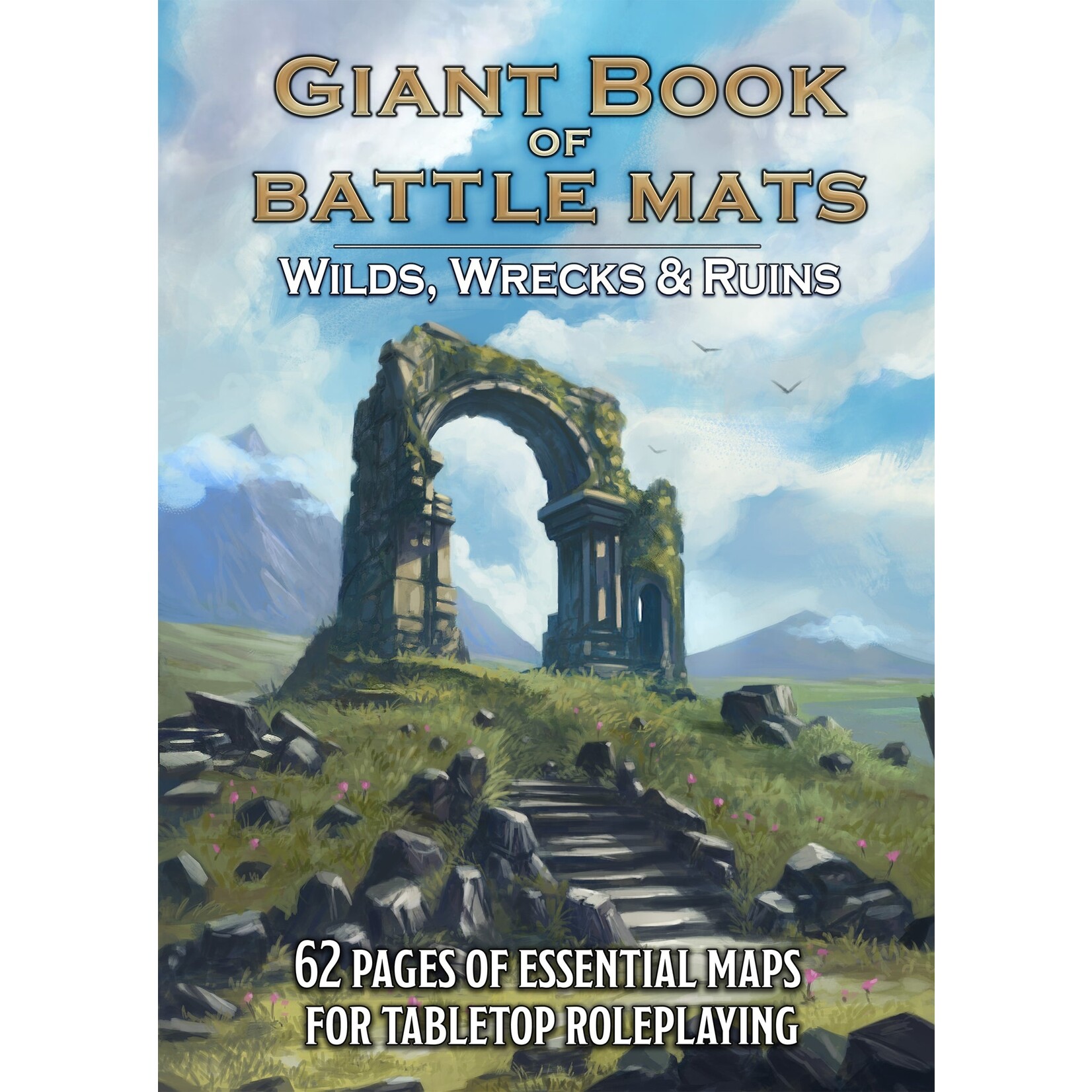 Loke Battlemats Giant Book of Battle Mats: Wilds, Wrecks & Ruins