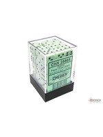 Chessex Chessex 36 x D6 Set Opaque Pastel 12mm - Green/Black
