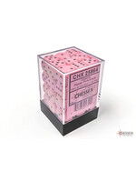 Chessex Chessex 36 x D6 Set Opaque Pastel 12mm - Pink/Black