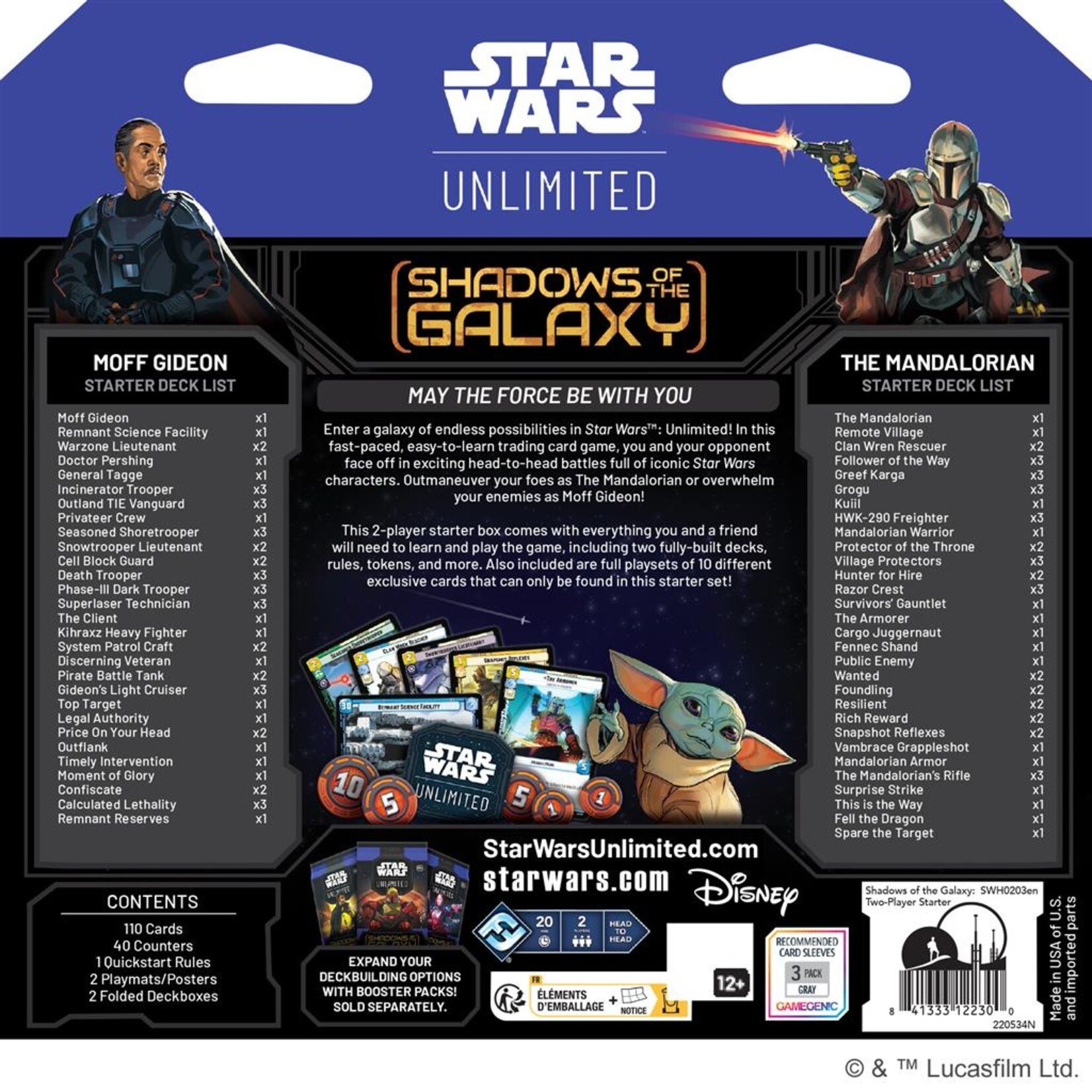 Fantasy Flight Games Star Wars Unlimited: Shadows of the Galaxy Two-Player Starter (EN)