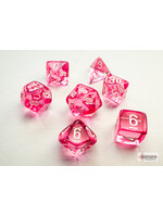 Chessex Chessex 7-Die Mini Set Translucent - Pink/White