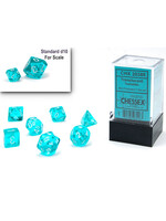 Chessex Chessex 7-Die Mini Set Translucent - Teal/White