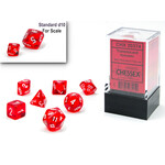 Chessex Chessex 7-Die Mini Set Translucent - Red/White