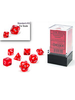 Chessex Chessex 7-Die Mini Set Translucent - Red/White