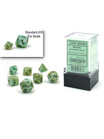 Chessex Chessex 7-Die Mini Set Marble - Green/Dark Green