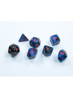 Chessex Chessex 7-Die Mini Set Gemini - Black-Starlight/Red