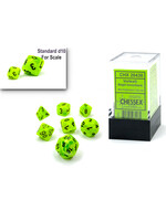 Chessex Chessex 7-Die Mini Set Vortex - Bright Green/Black