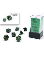 Chessex Chessex 7-Die Mini Set Scarab - Bright Jade/Gold