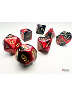 Chessex Chessex 7-Die Mini Set Gemini - Black-Red/Gold