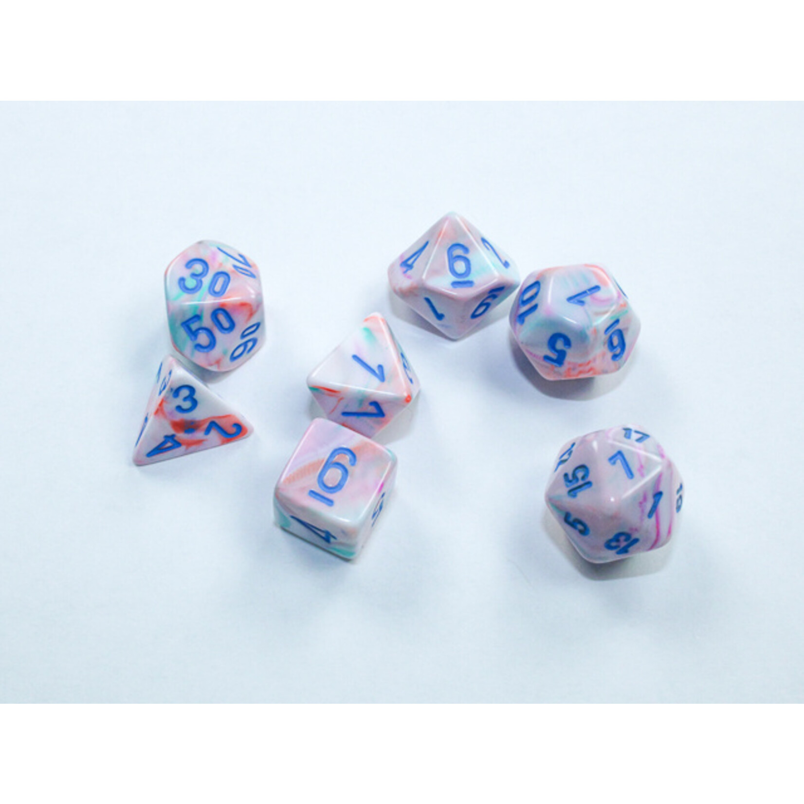 Chessex Chessex 7-Die Mini Set Festive - Pop Art/Blue