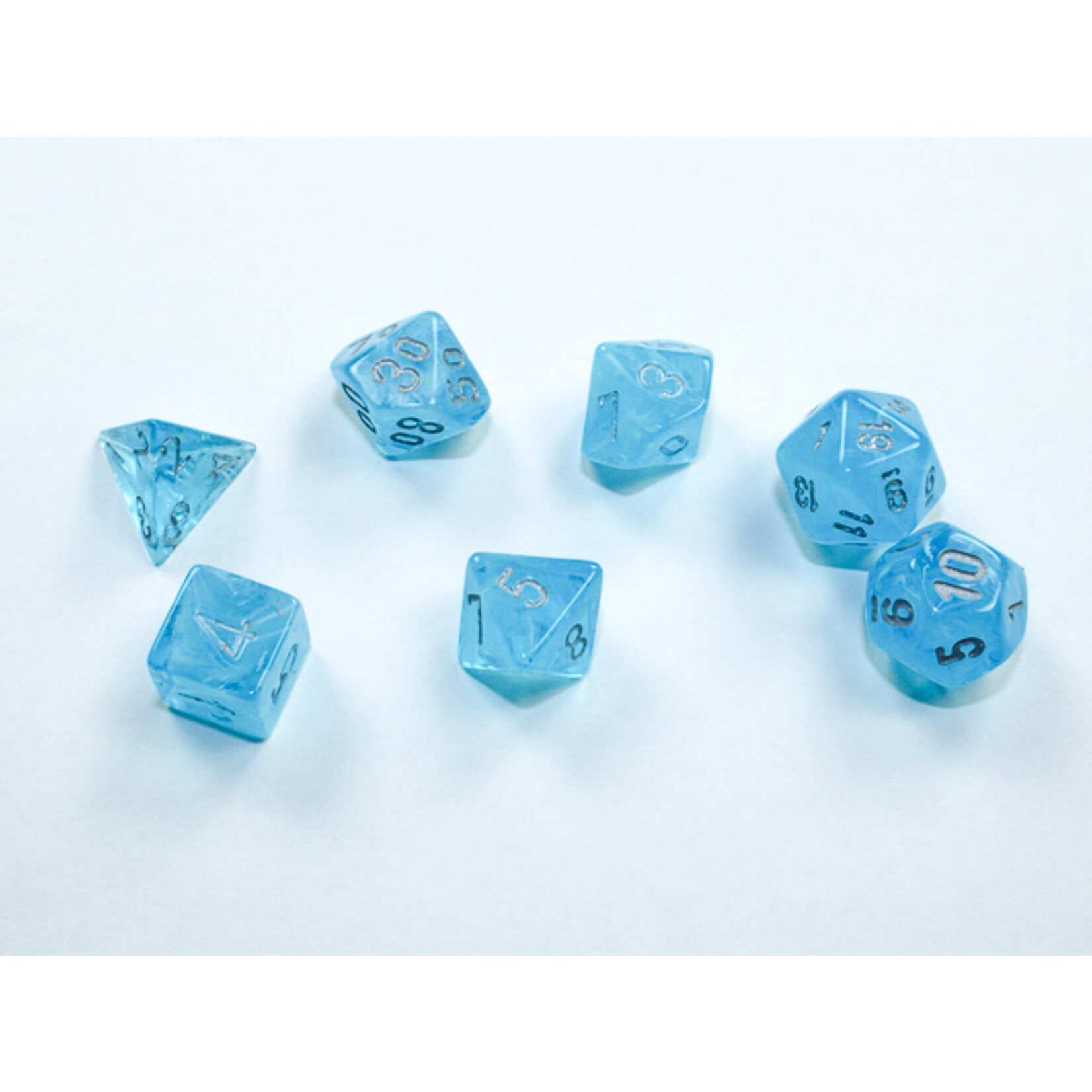 Chessex Chessex 7-Die Mini Set Luminary - Sky/Silver