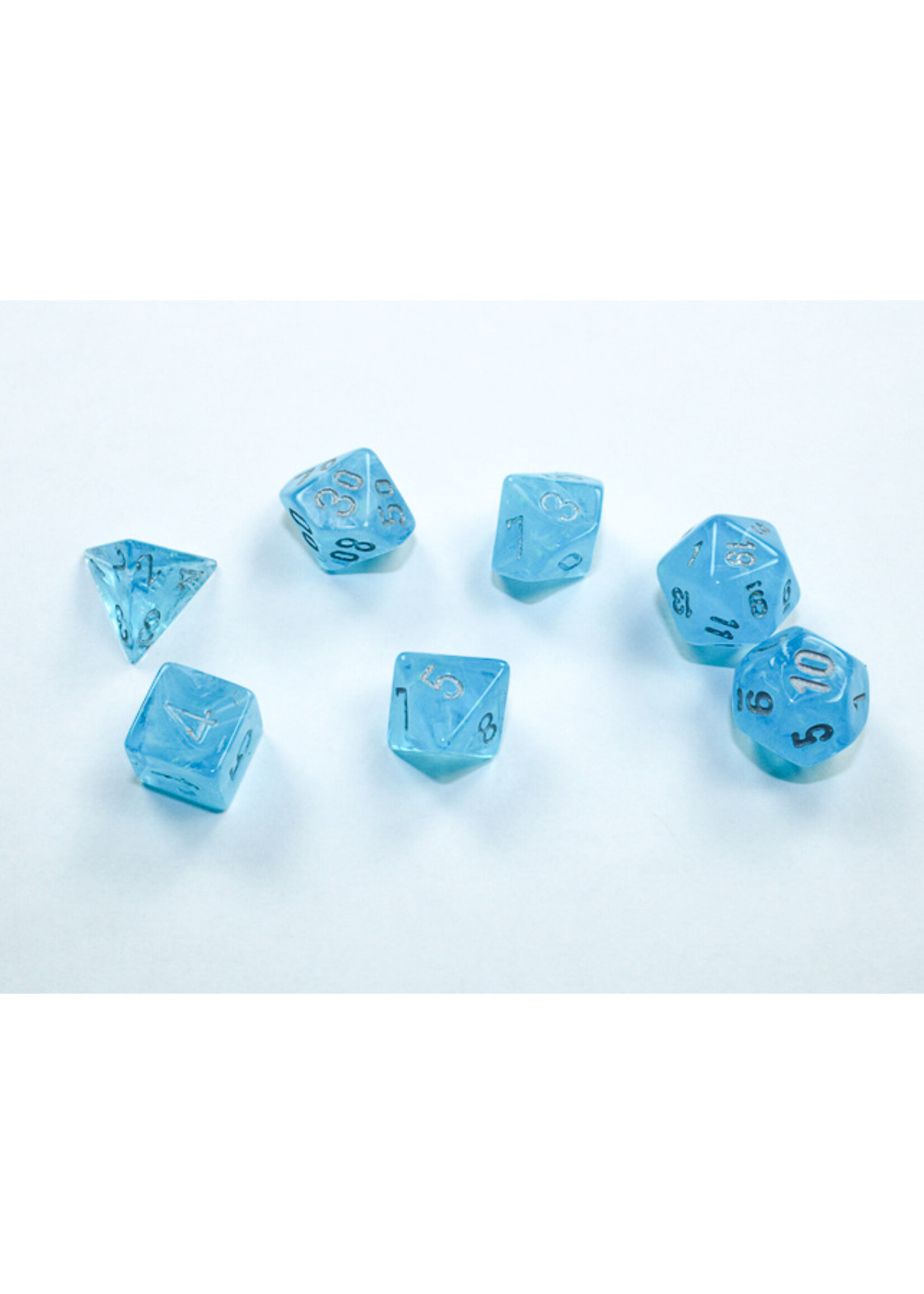 Chessex Chessex 7-Die Mini Set Luminary - Sky/Silver
