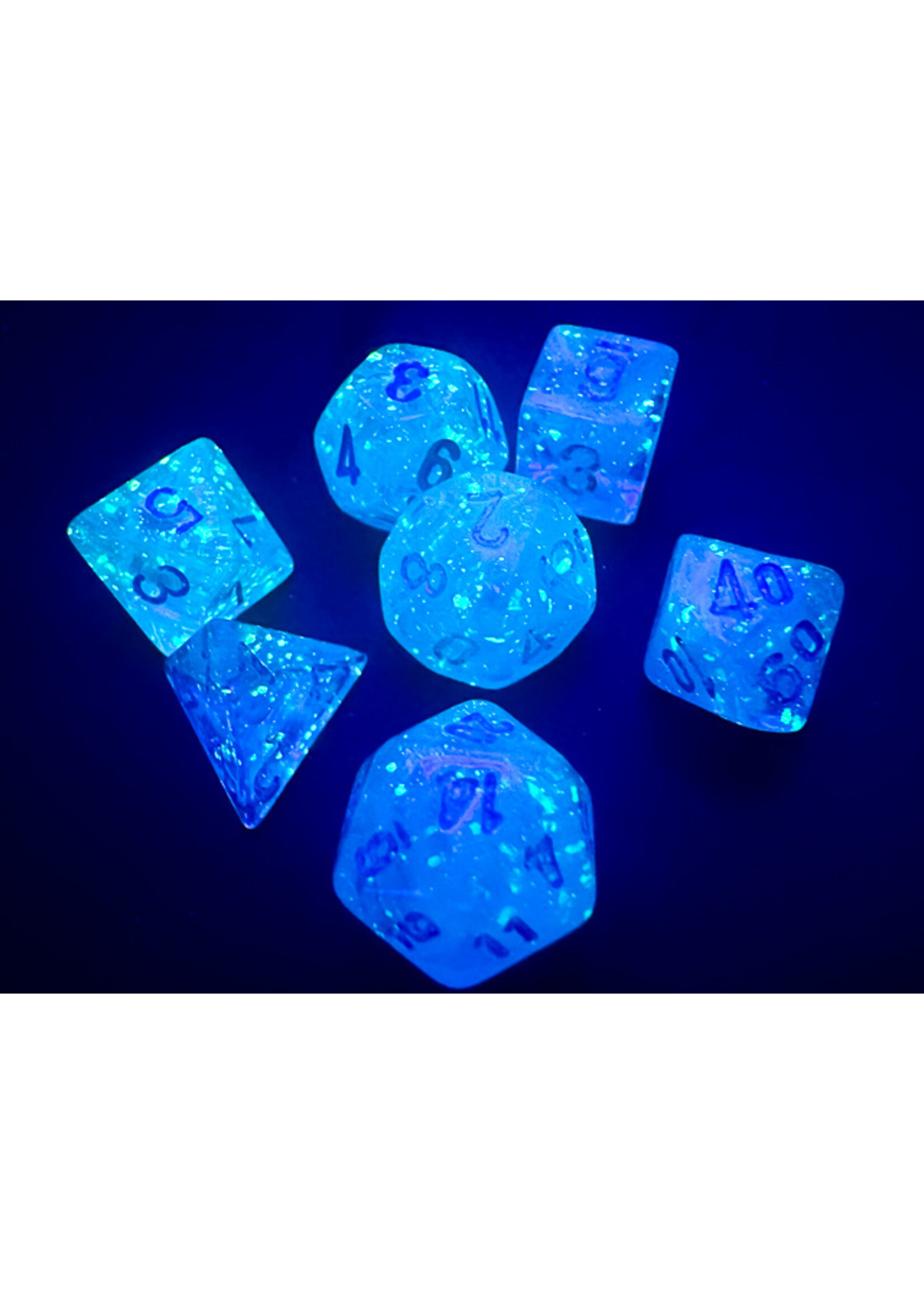 Chessex Chessex 7-Die Mini Set Luminary - Sky/Silver
