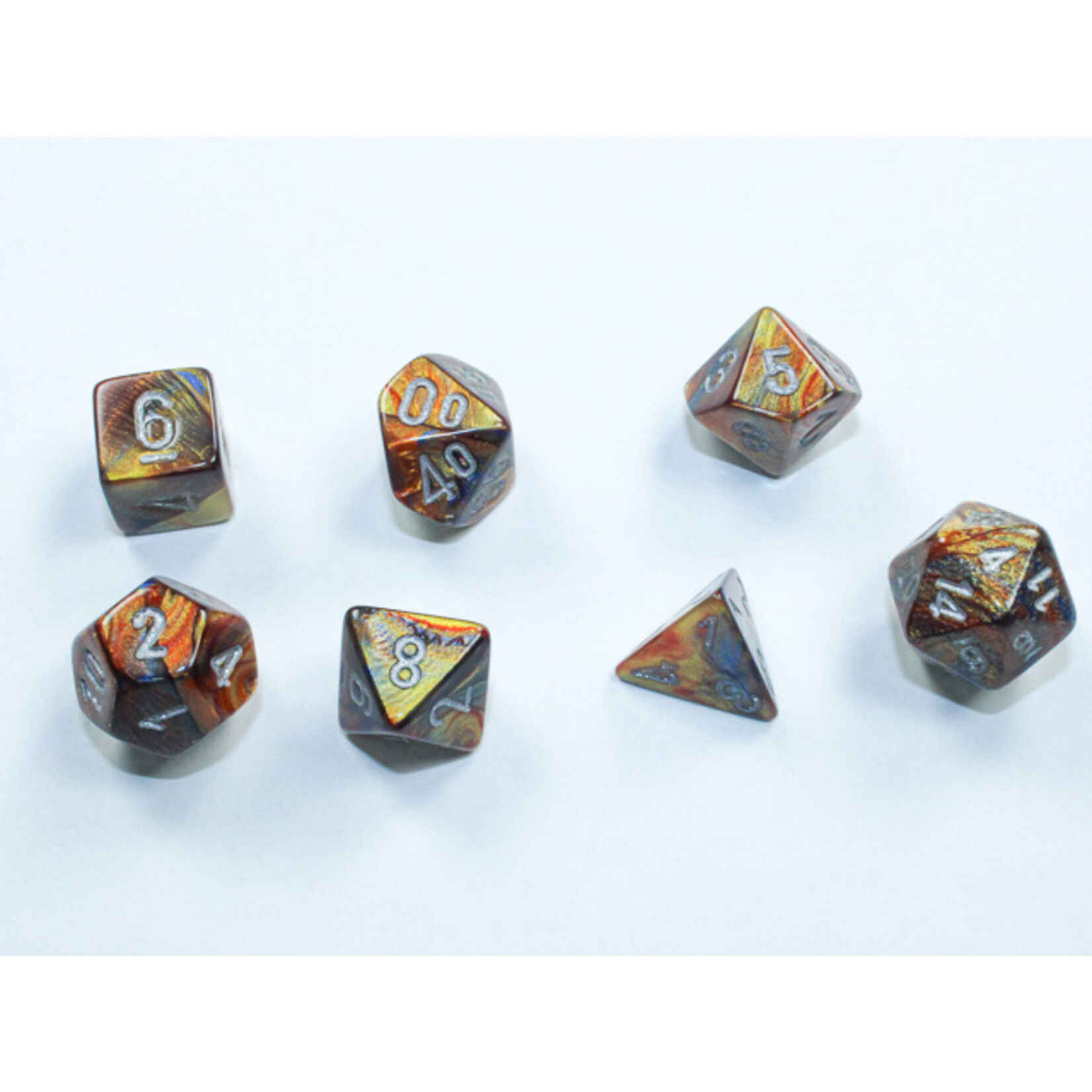 Chessex Chessex 7-Die Mini Set Lustrous - Gold/Silver
