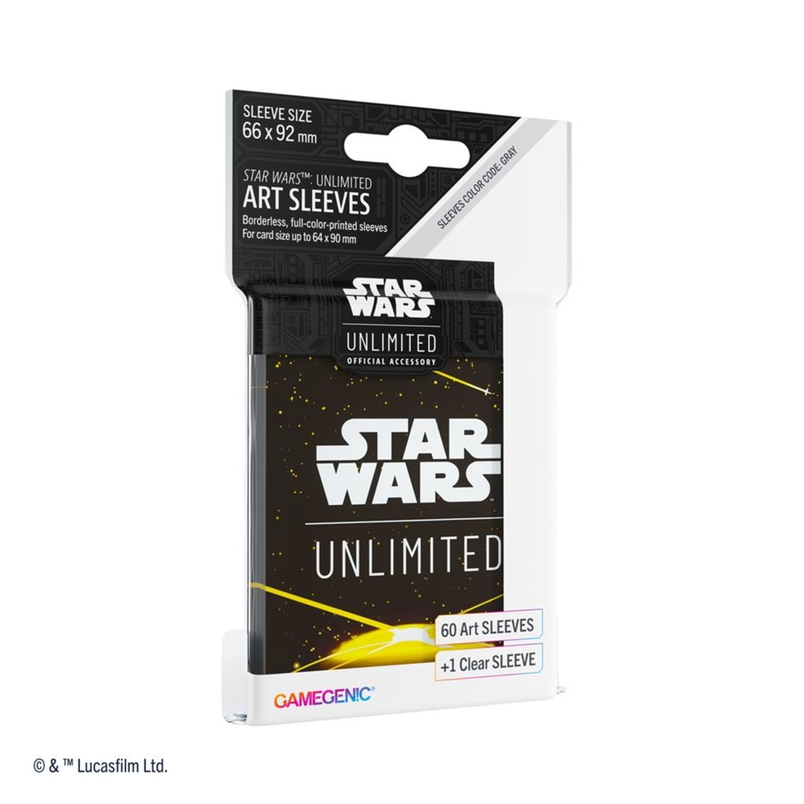 Gamegenic Star Wars Unlimited Art Sleeves: Card Back Yellow (60+1)