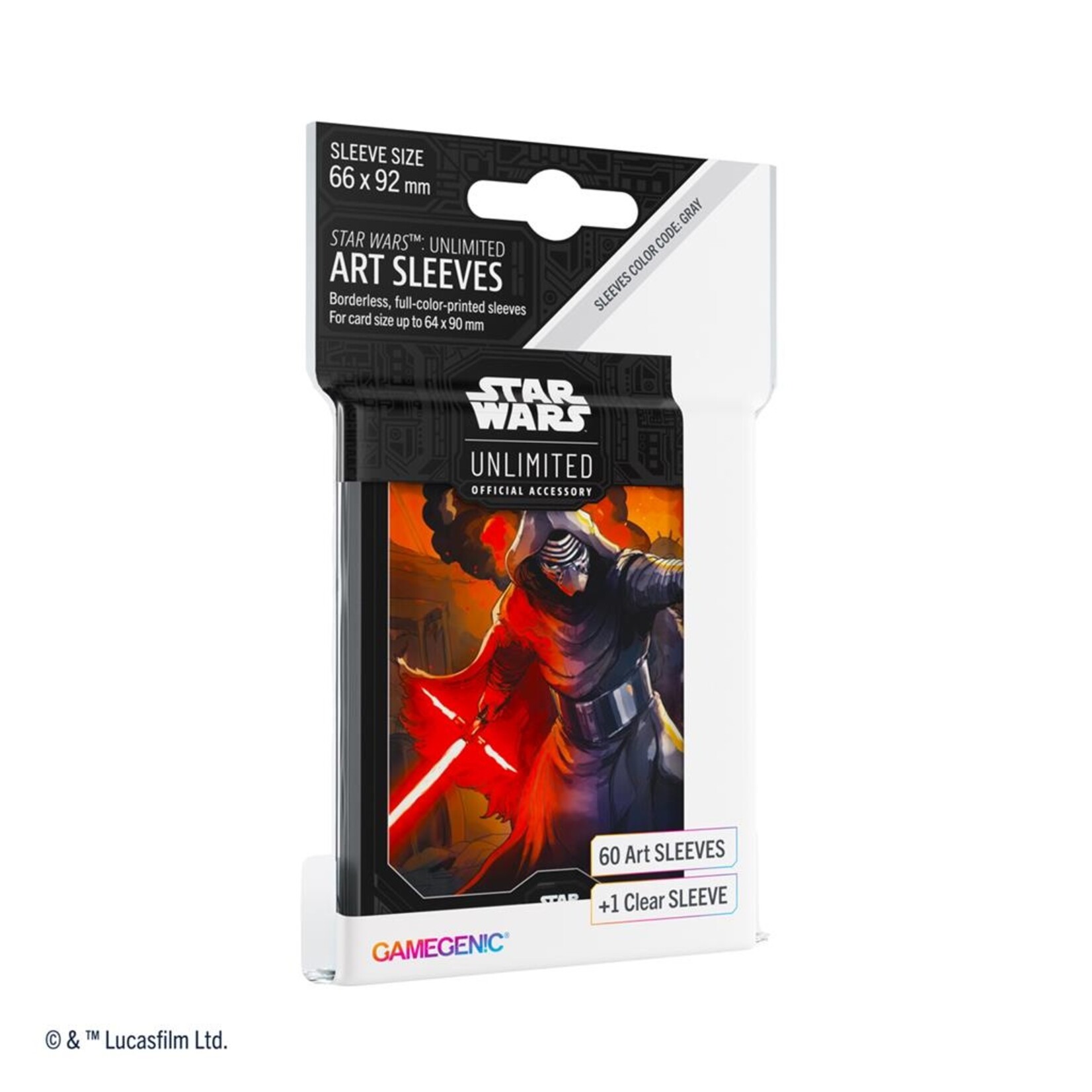 Gamegenic Star Wars Unlimited Art Sleeves: Kylo Ren (60+1)