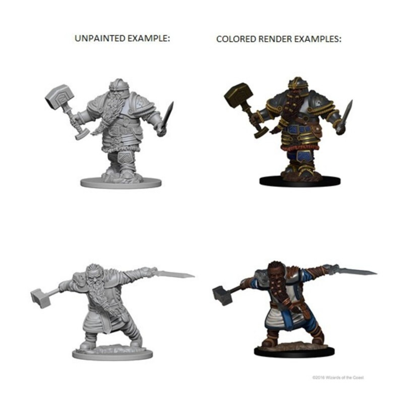 Wizkids D&D Nolzur's Marvelous Miniatures Dwarf Fighter Male 2