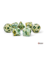 Chessex Chessex 7-Die Mega Set Marble - Green/Dark Green