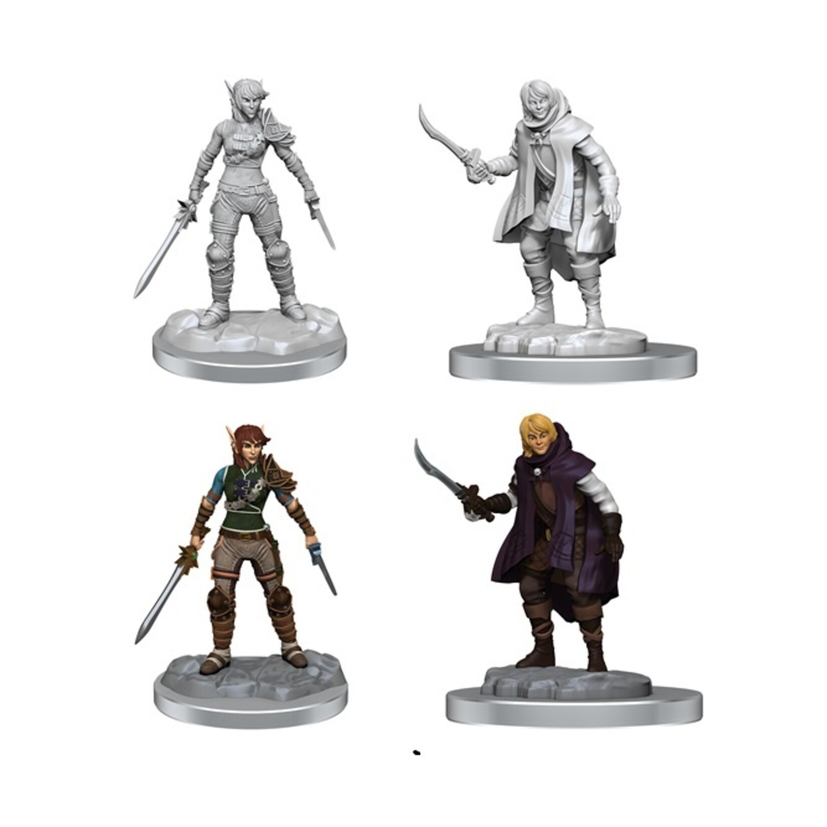 Wizkids D&D Nolzur's Marvelous Miniatures Elf Rogue & Half-Elf Rogue Protégé