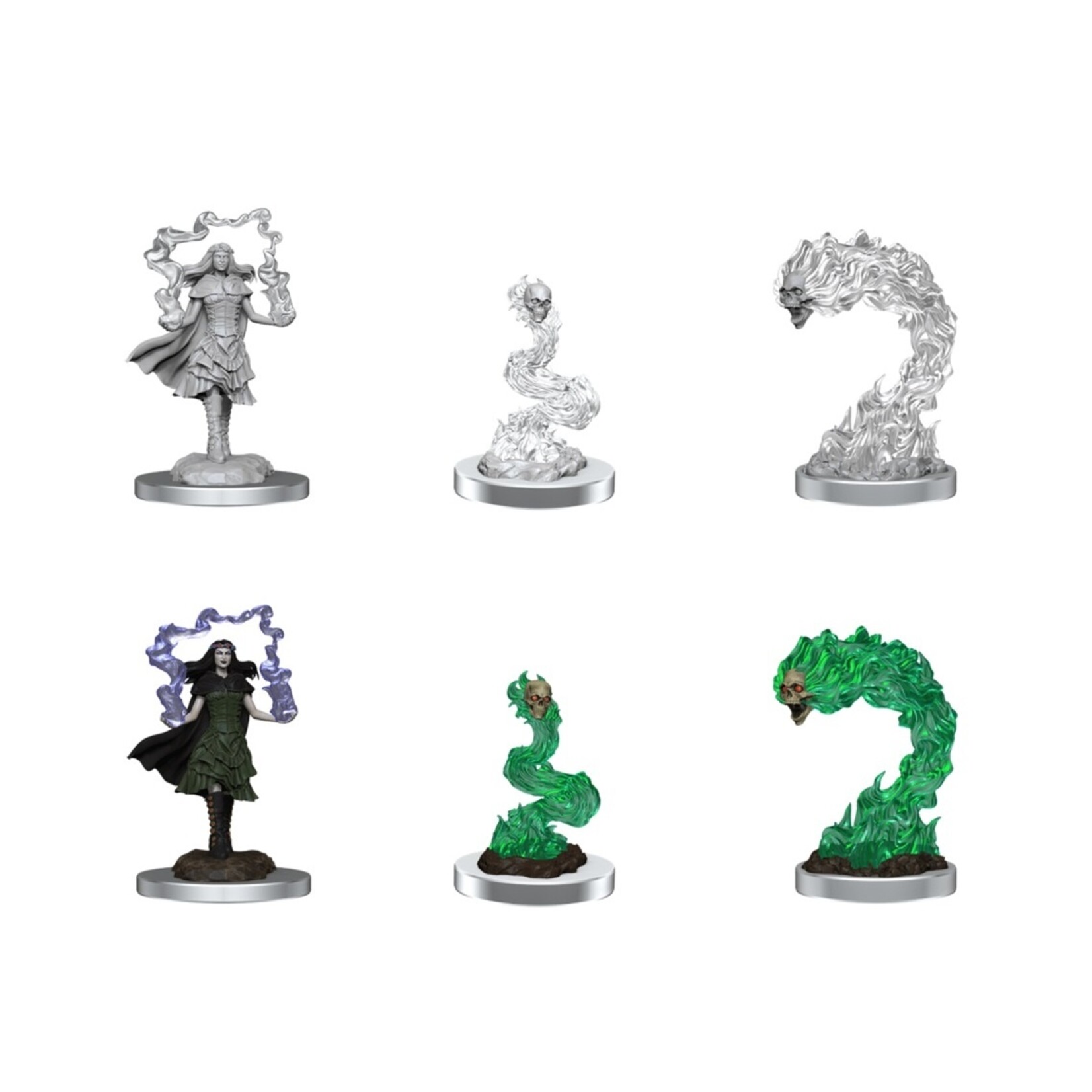 Wizkids D&D Nolzur's Marvelous Miniatures Dark Spellcaster & Flameskulls