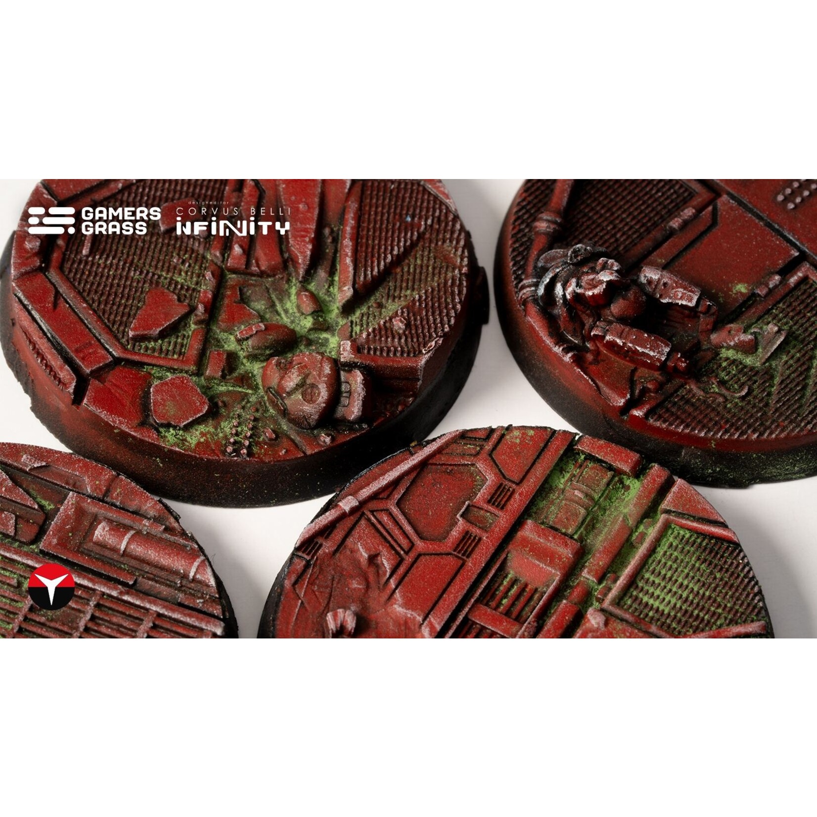 Gamers Grass Infinity Nomad Crew Deck Bases Pre-Painted (4x 40mm Round)