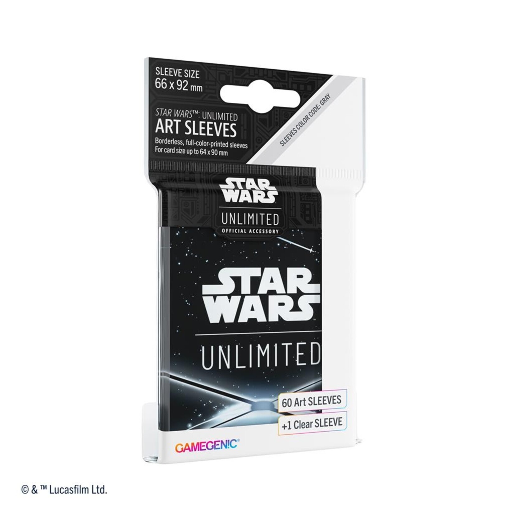 Gamegenic Star Wars Unlimited Art Sleeves: Card Back Black(60+2) **