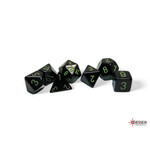 Chessex Chessex 7-Die set Opaque - Black/Green