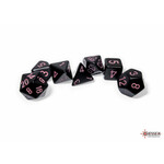 Chessex Chessex 7-Die set Opaque - Black/Pink