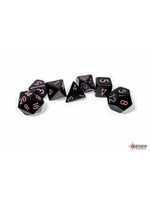 Chessex Chessex 7-Die set Opaque - Black/Pink