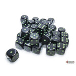 Chessex Chessex 36 x D6 Set Opaque 12mm - Black/Green