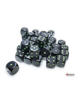 Chessex Chessex 36 x D6 Set Opaque 12mm - Black/Green