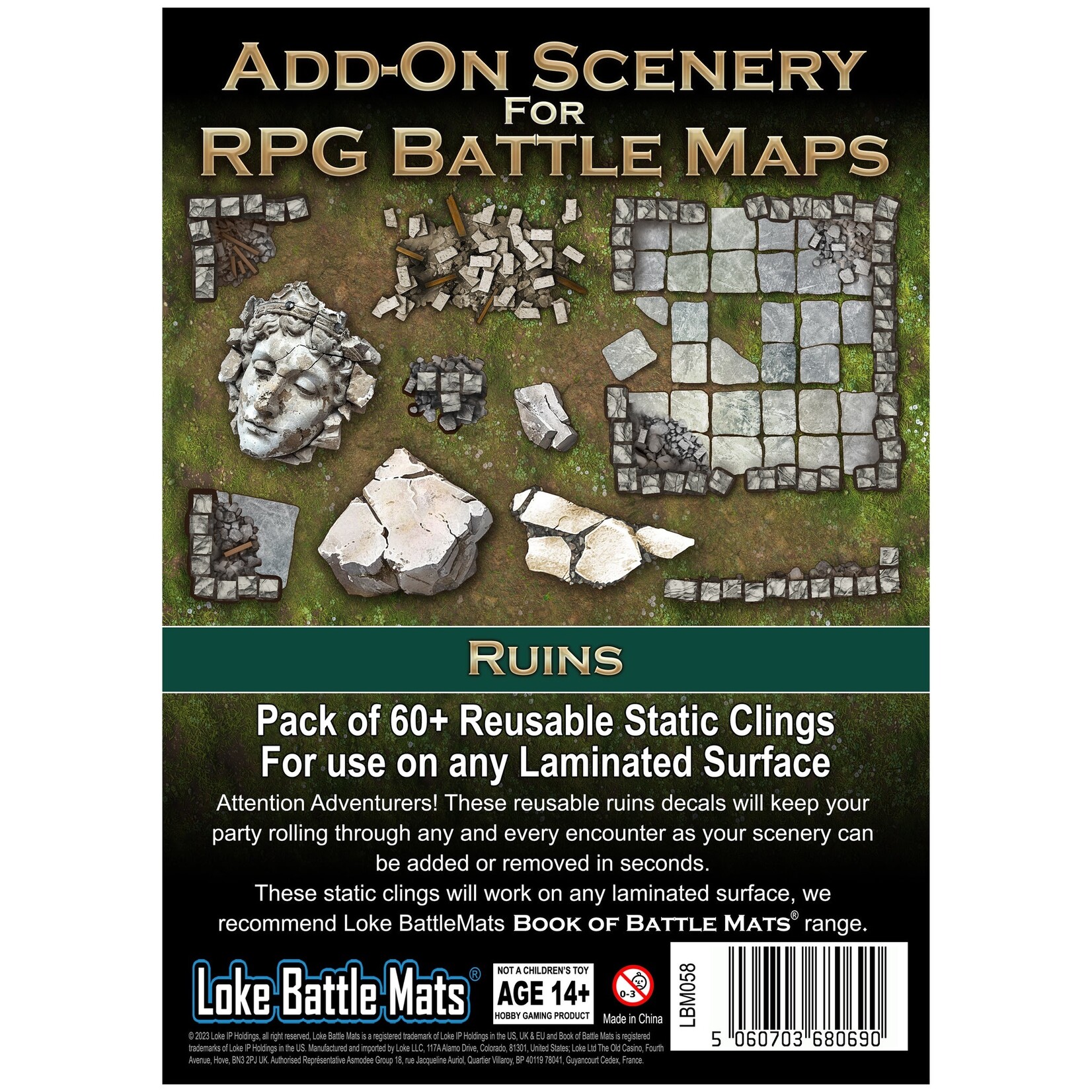 Loke Battlemats Add-On Scenery for RPG Maps - Ruins (EN)