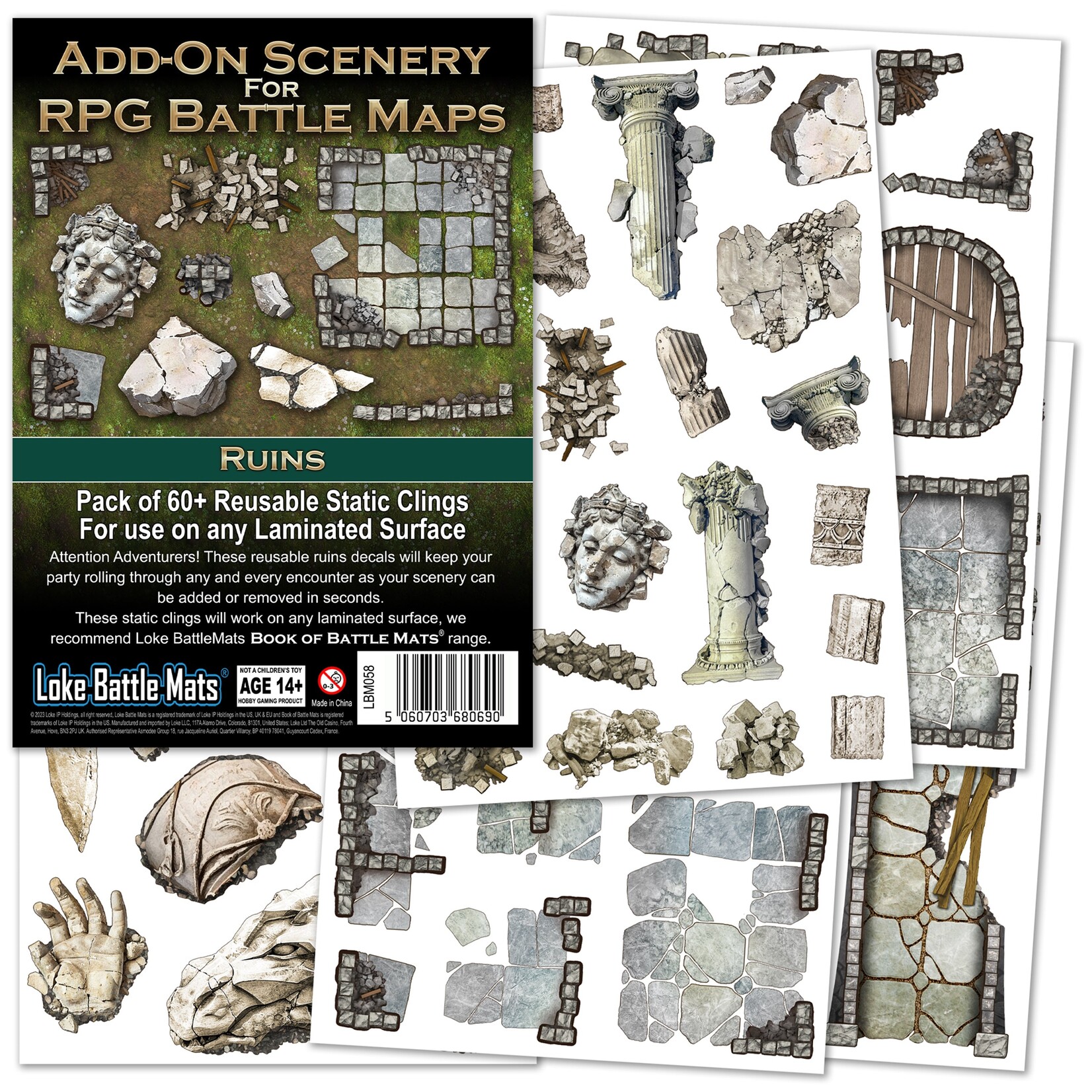 Loke Battlemats Add-On Scenery for RPG Maps - Ruins (EN)