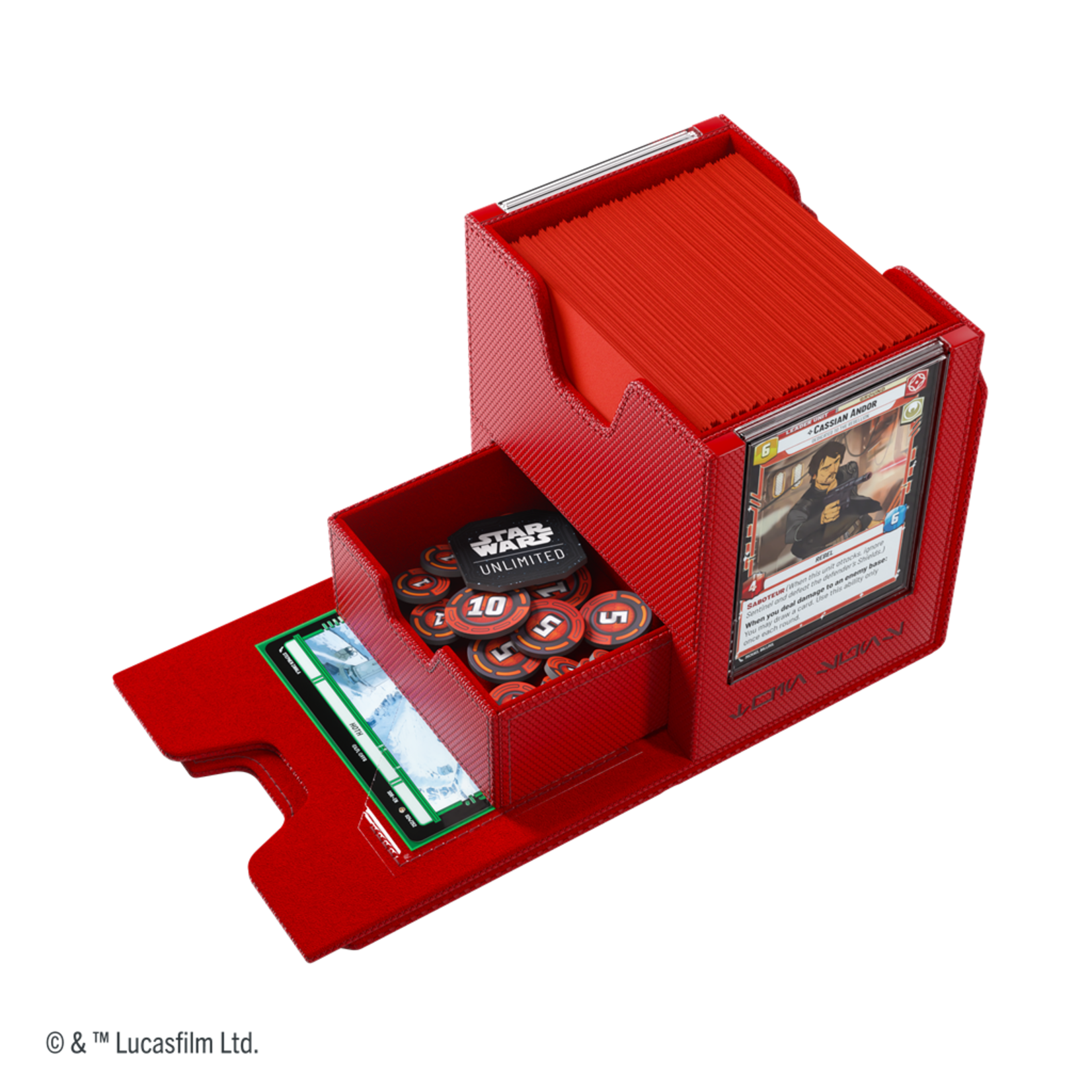 Gamegenic Star Wars Unlimited Twin Suns Deck Pod Red (100+)