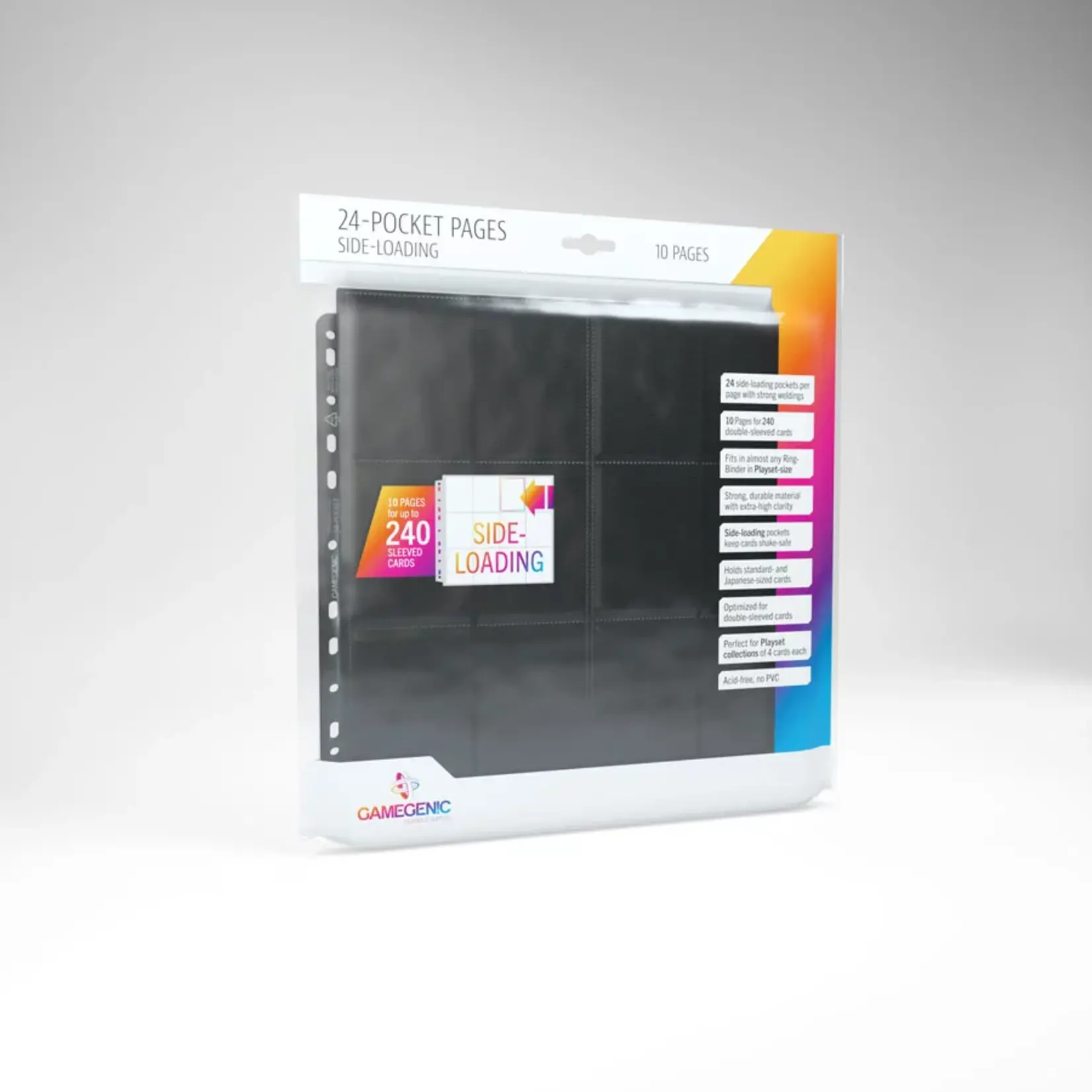 Gamegenic Gamegenic 24-Pocket Sideloading Album Pages Black (10)