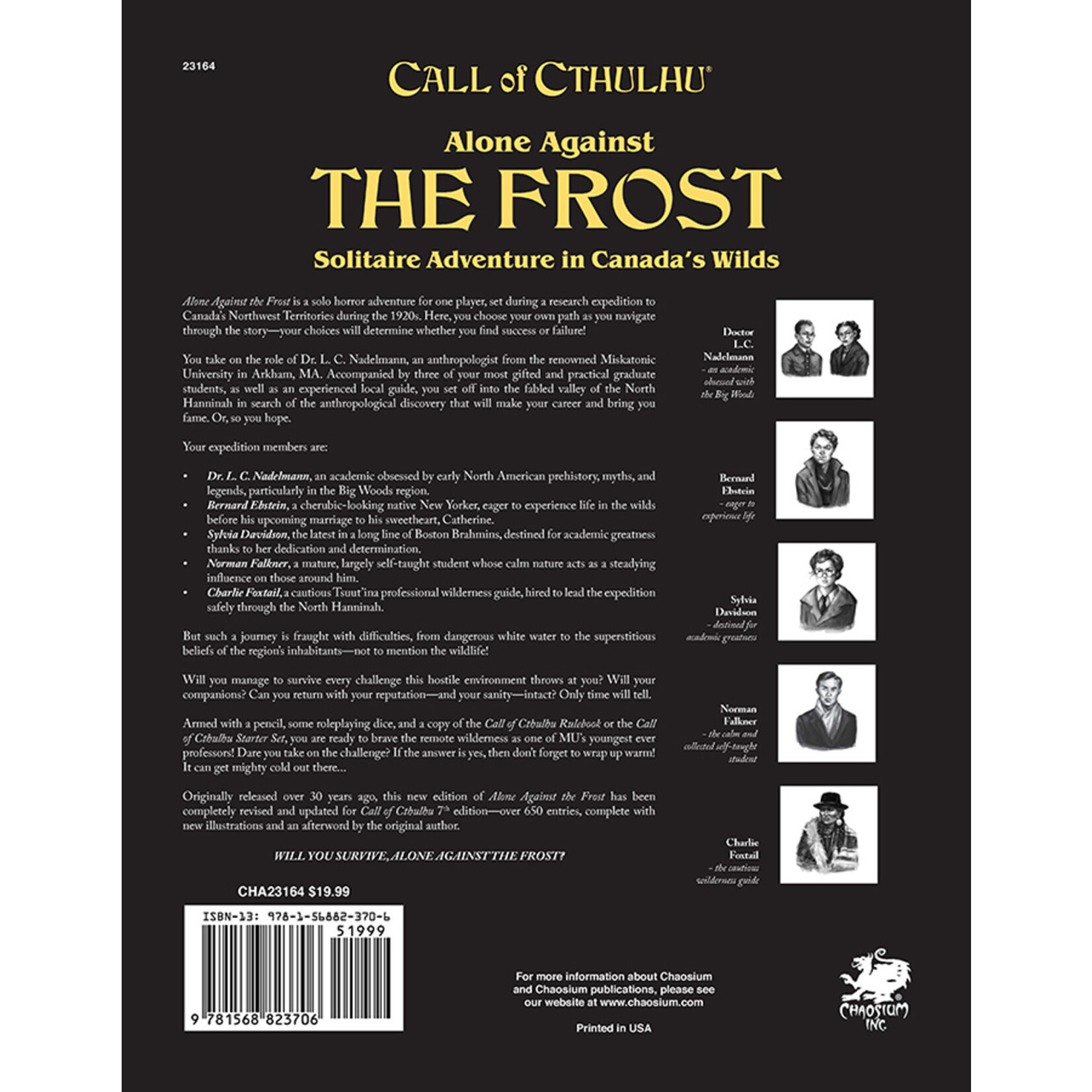 Chaosium Call of Cthulhu RPG Alone Against The Frost (EN)