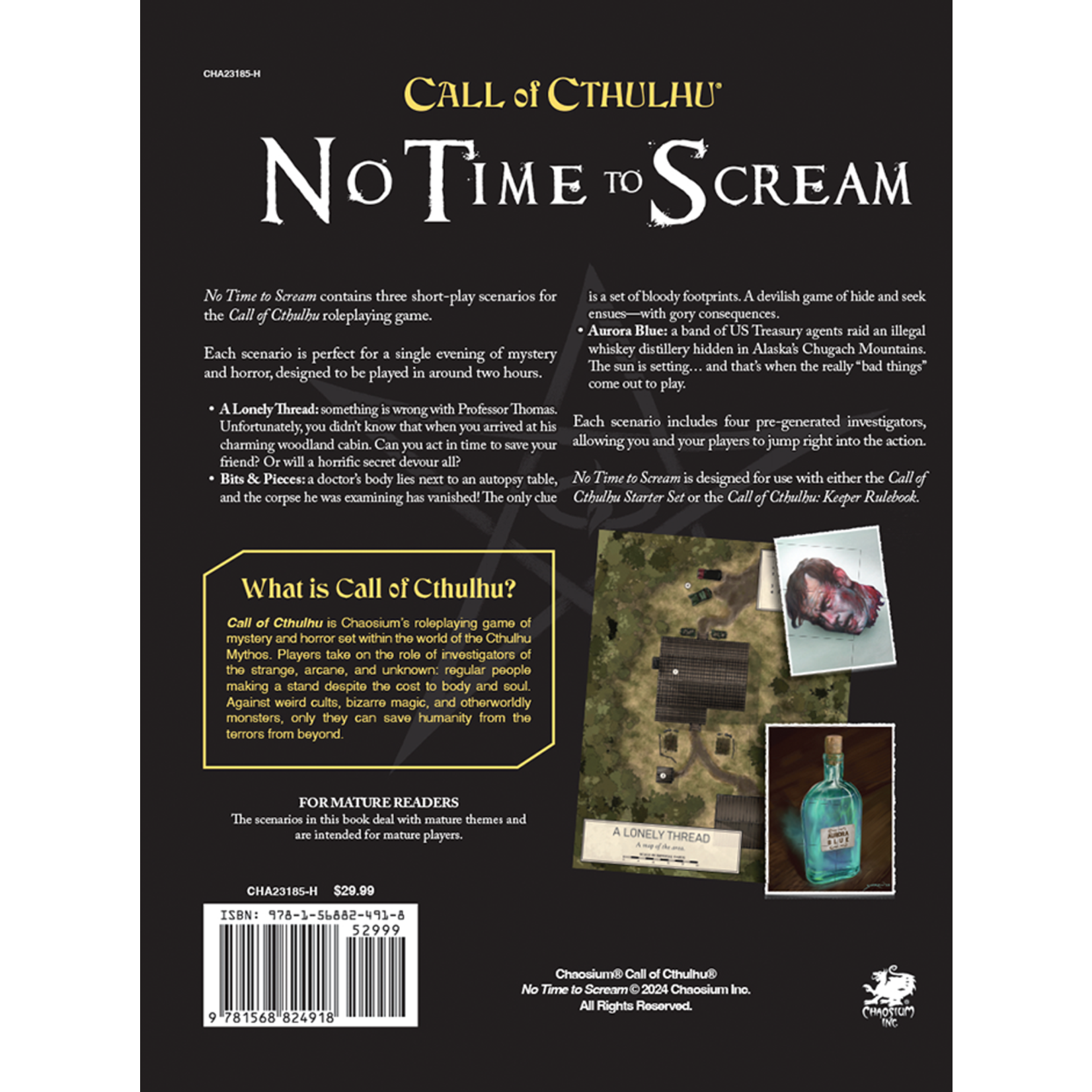 Chaosium Call of Cthulhu RPG No Time to Scream (EN)