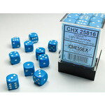 Chessex Chessex 36 x D6 Set Opaque 12mm - Light Blue/White