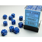 Chessex Chessex 36 x D6 Set Opaque 12mm - Blue/White